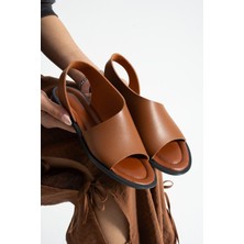 Taba Açık Babet Sandalet Yazlık Ayakkabı