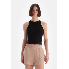 Siyah Dagi Active Kadın Kaşkorse Kolsuz Atlet