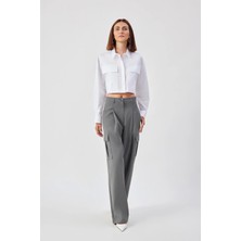 Kadın Gri Eva Trousers Kargo Pantolon