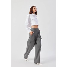 Kadın Gri Eva Trousers Kargo Pantolon