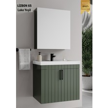 Lizbon 65 cm Lake Yeşil Banyo Dolabı