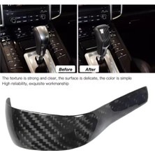 Karbon Fiber Vites Topuzu Kapağı Parlak Siyah Iç Mekan Vites Kolu Topuzu Iç Mekan Porsche Cayenne 958 2011-17 (Yurt Dışından)