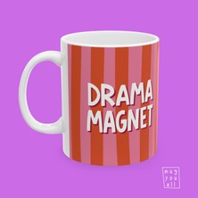 Drama Magnet Yazılı Eğlence ve Mizah Temalı Hediyelik Porselen Kahve Kupası