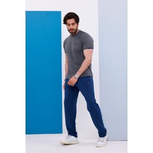 Piyera Erkek Battal Beden Antrasit Bisiklet Yaka T-Shirt Alt-Üst Takımı - 130