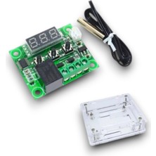 W1209 Dijital Termostat Sıcaklık Kontrol Devresi Sensörlü + W1209 Termostat Için Pleksi Kutu