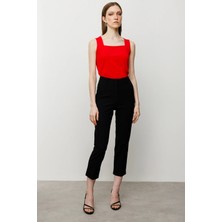  Ekol Boru Paça Yandan Cepli Pantolon Siyah 02006