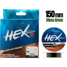 Fujin Hex 8x 150MT 0,14 mm Kalınlıkta Moss Green Pe Line 150 m Uzunlukta Güçlü Çekeri