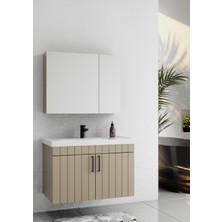 Lizbon 80 cm Lake Kapuçino Banyo Dolabı