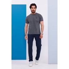 Piyera Erkek Battal Beden Gri Bisiklet Yaka T-Shirt Alt-Üst Takımı - 130