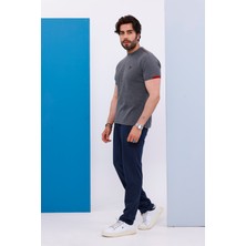 Piyera Erkek Battal Beden Gri Bisiklet Yaka T-Shirt Alt-Üst Takımı - 130
