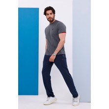 Piyera Erkek Battal Beden Gri Bisiklet Yaka T-Shirt Alt-Üst Takımı - 130