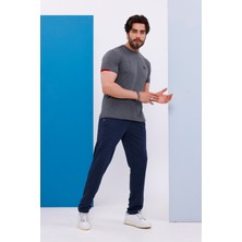 Piyera Erkek Battal Beden Gri Bisiklet Yaka T-Shirt Alt-Üst Takımı - 130