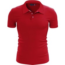 Raru %100 Pamuk Polo T-Shirt Impero Kırmızı