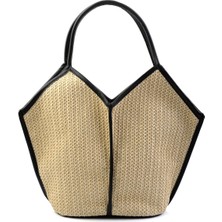 Bej Siyah  Kadın Omuz Çantası C06972090028