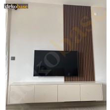 Dekobase Ceviz (2 Adet) 60X240CM Yeni Nesil Akustik Ahşap Duvar Paneli