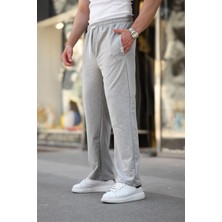 Gri Rahat Kesim Erkek Eşofman Altı E6575