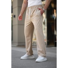 Bej Rahat Kesim Erkek Eşofman Altı E6575