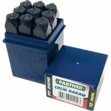 Partner PT21210 9 Parça Çelik Rakam 10MM