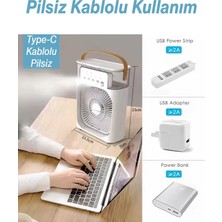 Kablolu Vantilatör Masaüstü Süper Sessiz Fan Su Püskürtmeli Mini El Mf Hava Serinletici Nemlendirici