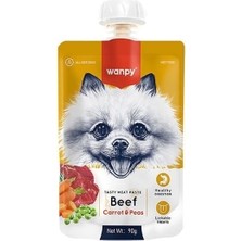 Wanpy Taze Sığır Etli ve Havuçlu Et Ezmesi Doğal Köpek Ödülü 90 gr