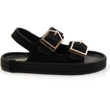 Siyah Leather Kadın Sandalet K05553050001