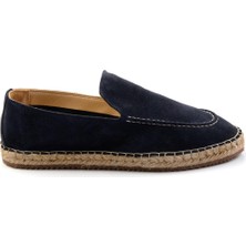 Lacivert Leather Erkek Espadril E01558000102