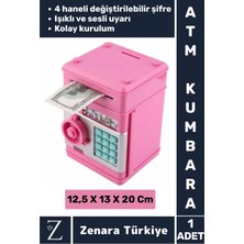 Yüksek Kaliteli Dekoratif Değiştirilebilir Şifreli Sesli Işıklı Uyarı Kağıt Madeni Para Atm Kumbara