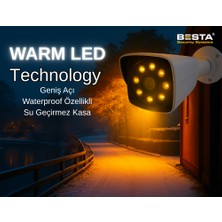 7 Kameralı 5mp Lens 1080P Warm LED Gece Renkli 2 Tb HDD Dahil Güvenlik Seti - 272W