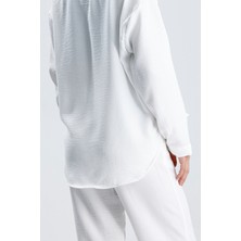 Sienza Kadın Flam Keten Pantolon – Lastikli Yüksek Bel Rahat Kesim Oversize