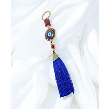 Kırmızı Nazar Boncuklu Rengarenk Nazar Boncuğu Anahtarlık, El Yapımı Hediyelik Aksesuar