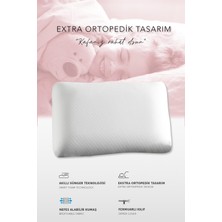 Visco Akıllı Sünger Ortopedik Sünger Boyun Destek Yastığı Oval Kesim