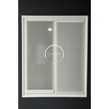 Serin Home Collection Gece Gündüz Katlanabilir Beyaz Çiftli Plise Perde, Cam Balkon Perdeleri, Pvc Pencere Perdeleri