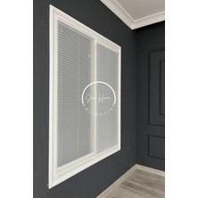 Serin Home Collection Gece Gündüz Katlanabilir Beyaz Çiftli Plise Perde, Cam Balkon Perdeleri, Pvc Pencere Perdeleri