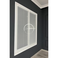 Serin Home Collection Gece Gündüz Katlanabilir Beyaz Çiftli Plise Perde, Cam Balkon Perdeleri, Pvc Pencere Perdeleri