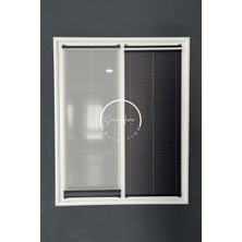 Serin Home Collection Gece Gündüz Katlanabilir Antrasit Çiftli Plise Perde, Cam Balkon Perdeleri, Pvc Pencere Perdeleri