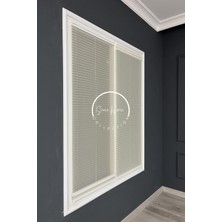 Serin Home Collection Gece Gündüz Katlanabilir Krem Çiftli Plise Perde, Cam Balkon Perdeleri, Pvc Pencere Perdeleri