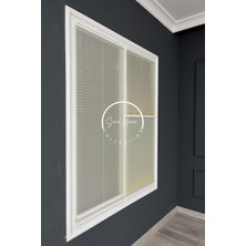 Serin Home Collection Gece Gündüz Katlanabilir Krem Çiftli Plise Perde, Cam Balkon Perdeleri, Pvc Pencere Perdeleri