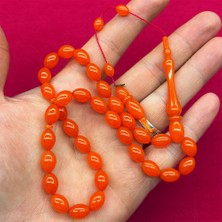 Portakal Rengi Ateş Kehribar Tesbih