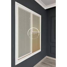 Serin Home Collection Gece Gündüz Katlanabilir Koyu Krem Çiftli Plise Perde, Cam Balkon Perdeleri, Pvc Pencere Perdeleri