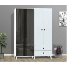 Zarif 2 Kapaklı Beyaz Dolap