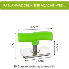 Nazarone Kavanoz Kapağı Açma Aparatı Paslanmaz Çelik-Yeşil