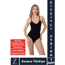 Zenara Iz Iç Göstermez Kaymaz Vücut Şekillendiren Sıkılaştıran Toparlayan Çıtçıtlı String Body Korse