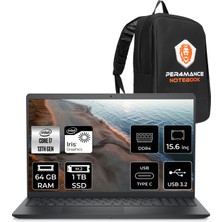 Dell Inspiron 15 3530 Intel Core I7 1355U 64GB 1tb SSD 15.6" Fhd Fdos Taşınabilir Bilgisayar & Per4 Çanta I35301103UP348
