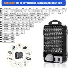 SCHRAUBE115 Parça Çok Fonksiyonlu Bilgisayar, Telefon, Elektronik Cihaz Tamir Seti