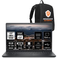 Dell Inspiron 15 3530 Intel Core I5 1334U 16GB 1tb SSD 15.6" Fhd 120Hz W11P Taşınabilir Bilgisayar & Per4 Çanta I35303401UP413