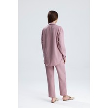 Sienza Kadın Oversize Alt Üst Takım – Gömlek ve Lastikli Pantolon Ikili Set