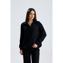 Sienza Kadın Oversize Alt Üst Takım – Gömlek ve Lastikli Pantolon Ikili Set