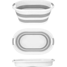 Katlanır 3lü Set - Çamaşır Sepeti 25 Lt - Kova 6 Lt - Maşrapa 1 Lt