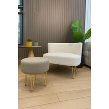 Elegance 2'li Çay Seti Berjer ve Puf Takımı