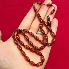 Özel Fırınlı Sıkma Ateş Kehribar Tesbih